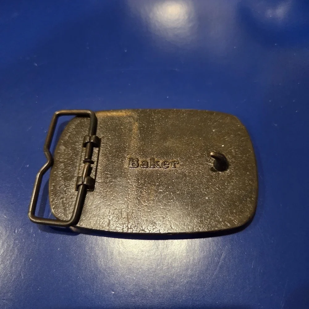Vintage Goss Colorliner Printing Press Brass Belt Buckle Industrial